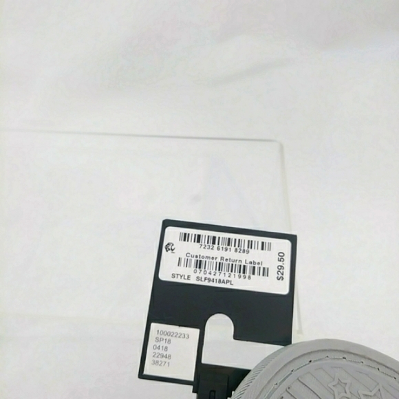 INC Women's Fuzzy Pearl Accent Slipper Slides Soft Gray Size XL - Picture 4 of 4